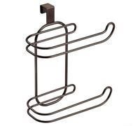 Portarrollos de papel higiénico montado para uso en el baño, diseño de hierro, se adapta al tanque de agua del inodoro, accesorio de almacenamiento (negro)