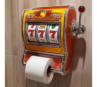 Portarrollos de papel higiénico para máquina tragamonedas, estilo retro, T-oilet R-oll H-older con diseño divertido, divertido almacenamiento de rollos de papel decorativo para decoración de cocina y