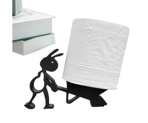 Portarrollos de papel higiénico, soporte de servilleta en forma de con diseño decorativo creativo y base estable, soporte para textiles para baño camping