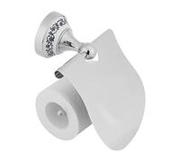 Portarrollos de papel higiénico, soporte para papel higiénico montado en la pared, soporte de papel cromado estilo victoriano, sin necesidad de taladrar adhesivo debajo del gabinete, dispensador de