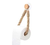 Portarrollos de papel higiénico vintage cuerda de cáñamo toallero autoadhesivo antiguo industrial montado en la pared toallero para inodoro baño baño