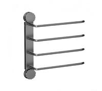 Portarrollos de papel multiusos con ventosa con soporte de pared y gancho para toallas para cocina y baño, soporta papel de cocina, papel de plástico y toallas (gris)