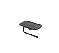 Portarrollos de papel Steinberg Serie 550, sin tapa, con estante, 5502820S, Color: negro mate
