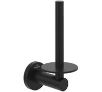 Portarrollos de Reserva Elements Tender de Villeroy & Boch, Soporte para Rollos de Papel higiénico de reemplazo, para Montaje en Pared, de Zinc, Redondo, Negro Mate