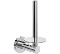 Portarrollos de Reserva Elements Tender de Villeroy & Boch, Soporte para Rollos de Papel higiénico de reemplazo, para Montaje en Pared, Almacenamiento para Papel de WC Hecho de Zinc, Redondo, Chrom