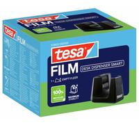 Portarrollos de sobremesa tesafilm, color negro | Dispensador de sobremesa para cintas de hasta 33 m x 19 mm - Base antideslizante para una sujeción segura