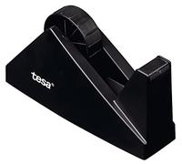 Portarrollos de sobremesa tesafilm (para cintas de 66 m), color negro | Dispensador robusto para rollos grandes - Manejo con una mano - Base antideslizante y cuchilla dentada afilada