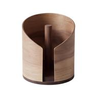 Portarrollos decorativo, toallero independiente, soportes confiables | Soporte para encimera de madera maciza, elegante módulo de almacenamiento con estructura, mueble de baño para sala de estar y
