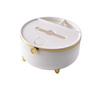 Portarrollos Dispensador de Papel Bombeo Caja Almacenamiento teledirigido for Soporte pañuelos faciales Artículos para el hogar(White)