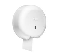 Portarrollos Dispensador de Papel Higiénico Industrial Rollos de 220mm Mandril de 45mm 100% plástico Reciclado, Incluye Llave de Seguridad, Fácil Instalación