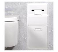 Portarrollos Empotrado, Almacenamiento del Tenedor del Papel higiénico del nicho de la Pared for tamaños múltiples Multicolores del Hotel del hogar del Cuarto de baño(White,B)