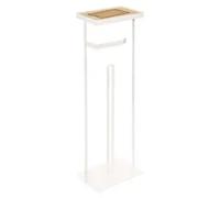 Portarrollos Factory Cuadros - Blanco con Reserva para Papel Higiénico - Práctico y Conveniente - Organización del Baño