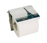 MSV 140573 Paris Portarrollos de Papel Higiénico de MDF, Multicolor, 13,4 x 11,6 x 2,2 cm