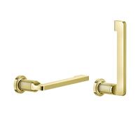 Portarrollos o portarrollos de repuesto Gessi Inciso para montaje en pared, vertical/horizontal, 58455246, Color: PVD de oro