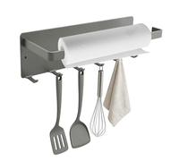 Portarrollos Papel Cocina Magnético, Porta Rollos de Papel Cocina Montaje en Pared, Porta Rollos de Papel Cocina Sin Taladro, Portarrollos Cocina, Acero al Carbono, Gris