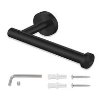 Portarrollos para Papel Higiénico, Portarrollos Baño para Papel Higiénico de Acero Inoxidable, Porta Rollos de Papell Higienico, Accesorios Baño, Portarollos Papel Higiénico o Soporte-Negro Mate