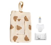 Portas-toallitas para bolso de pañales | Organizador recargable con, dispensador de toallitas portátil | para casa, guardería, baño, exterior, coche, camping, viaje