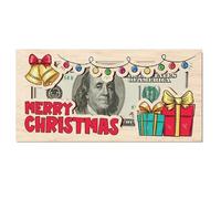 Portasoldi di Natale, carte di denaro di Babbo Natale - Fermasoldi con elementi natalizi,Robusto fermasoldi dal design leggero per amici di famiglia, bambini, Natale, compleanno, Capodanno