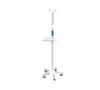 Portasueros enrollable con bandeja y 4 ganchos Medical IV Postes IV