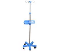 portasueros Medical IV Pole with Wheels Stainless Steel Adjustable Height for Hospital, Home Infusion Practice 4 Hook portatil