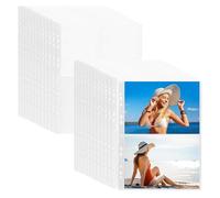 Portatarjetas A4 - 120 bolsas fotográficas transparentes, bolsillos A4, mangas fotográficas, sobres transparentes para fotos, soportes para tarjetas postales (22 x 15,5 cm)