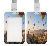 Portatarjetas con diseño de iglesia cueva, soporte vertical para tarjetas de identificación, tarjeta de identificación de proximidad, licencia de conducir y pase