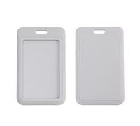 Portatarjetas de 11 x 7 cm, 100 fundas deslizantes para tarjetas, soporte para tarjetas de identificación, funda para tarjeta de trabajo, autobús o pase, insignia (gris)