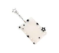 Portatarjetas de acrílico con patrón de estrellas coloridas de 3 pulgadas para accesorios de escritorio organizados y soportes de tarjetas acrílicos para el hogar
