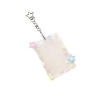 Portatarjetas de acrílico con patrón de estrellas coloridas de 3 pulgadas para accesorios de escritorio organizados y soportes de tarjetas acrílicos para el hogar