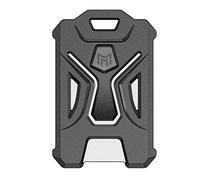 Portatarjetas de alta resistencia, soporte de tarjeta de identificación vertical/policarbonato, portatarjetas de crédito con capacidad para 5 tarjetas, color negro