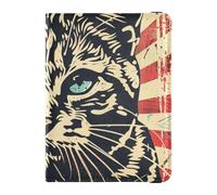 Portatarjetas de cuero personalizable con diseño de gato pastor y hada para pasaporte, organizador de documentos, accesorios ultra delgados, Hada pastor y gato, 1 size