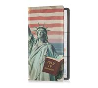 Portatarjetas de cuero prémium para registro y seguro para hombres y mujeres, organizador de guantera para licencia de conducir, tarjetas y documentos esenciales Liberty by The Seashore