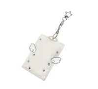 Portatarjetas de fotos de dibujos animados con llavero, soporte para tarjeta de fotos, protector, colgante de identificación, llavero, regalos para mujeres, colgante de foto