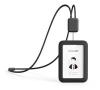 Portatarjetas de ID Premium Retráctil con Cordón, Hebilla de Seguridad, Portatarjetas de ID Vertical de Silicona Suave para Personal de Oficina, Empleados(Negro)
