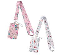 Portatarjetas De Identificación De 2 Piezas, Portatarjetas De Identificación Para Personal Médico, Correa Para El Cuello Con Tarjetero, Correa De Identificación Extraíble Con Cierre De Mosquetón