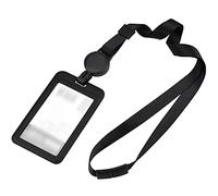 Portatarjetas de Identificación Fundas de Tarjetas de Identificación Soporte de Tarjeta ID Negro Colgantes de Tarjetas de Identificación con Correa para el Cuello Retráctiles Cordón para Tarjetero