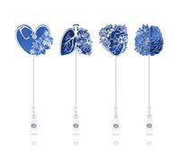 Portatarjetas De Identificación Retráctil De 4 Piezas, Portatarjetas De Identificación Creativo, Portatarjetas De Identificación Portátil, Adecuado Para Médicos Y Enfermeras