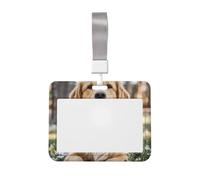 Portatarjetas de identificación vertical de plástico para tarjetas de identificación, soporte para tarjetas Golden Retriever con cordón, funda impermeable para tarjetas, protector de etiqueta de