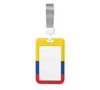 Portatarjetas de impresión de la bandera de Ecuador, diseño de cubierta deslizante de doble cara, capaz de escanear película transparente