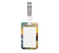 Portatarjetas de impresión Sunset in Barcelona, diseño de cubierta deslizante de doble cara, capaz de escanear película transparente