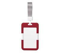 Portatarjetas de la bandera de Letonia. Material ABS duradero, pantalla de identificación transparente, adecuado para oficina, evento, reuniones, fácil identificación.
