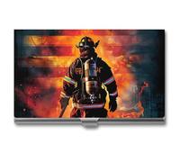 Portatarjetas de metal delgado con diseño de bandera de Estados Unidos, organizador de tarjetas de crédito para hombres y mujeres, 9.4 cm x 5.6 cm x 0.8 cm, Estilo:, Talla única