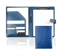 Portatarjetas de Nacimiento y Graduación, Carpeta de Portapapeles Almacenamiento de Cuero Sintético Portapapeles con Tapa para Escuela de Negocios Oficina Oficina Bloc de Notas Portapapeles (Azul)