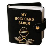 Portatarjetas de oración católica - Con 20 fundas para carteras, portatarjetas católicas de piel sintética, para hombres y mujeres, oración personal en casa retiro reuniones, negro, Se référer à la
