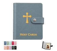 Portatarjetas De Oración, Libro Católico Piel Sintética, Organizador Sagrado Con Cierre a Presión, Estuche Transporte Para Tarjetas Funerarias Religiosas álbum Recuerdos Capacidad 40(A2)
