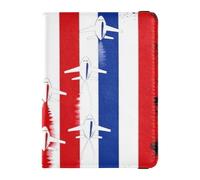 Portatarjetas de piel para pasaporte y vacunas, combinado, para documentos de viaje, portafolios, pasaporte, con ranura para tarjeta de vacuna, para viajes, esenciales, impermeables, Color 12, Una