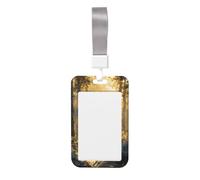 Portatarjetas de plástico duro con diseño de ciervo blanco en el bosque, protector de etiqueta de nombre para enfermeras y oficina