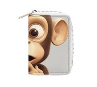 Portatarjetas impreso de cuero de moda The Silent Monkey, tarjetero de gran capacidad, pequeño y cómodo, fácil de poner en bolsillos, bolsas de mano, mochilas, etc. Satisface tus prácticas necesidades
