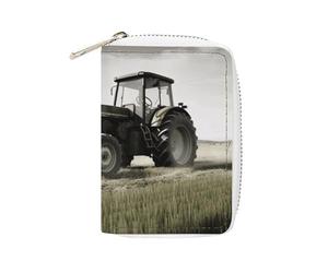 Portatarjetas impreso de piel de tractor agrícola, gran capacidad, pequeño y cómodo, fácil de poner en bolsillos, bolsas de mano, mochilas, etc. Conoce tu práctico almacenamiento N