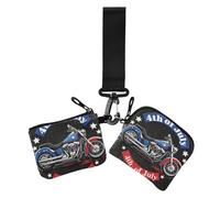 Portatarjetas para mujer, diseño de locomotora negra del 4 de julio, monedero delgado desmontable con cremallera y bolsillo con cremallera para uso diario, 2 unidades, Locomotora negra del Día de la